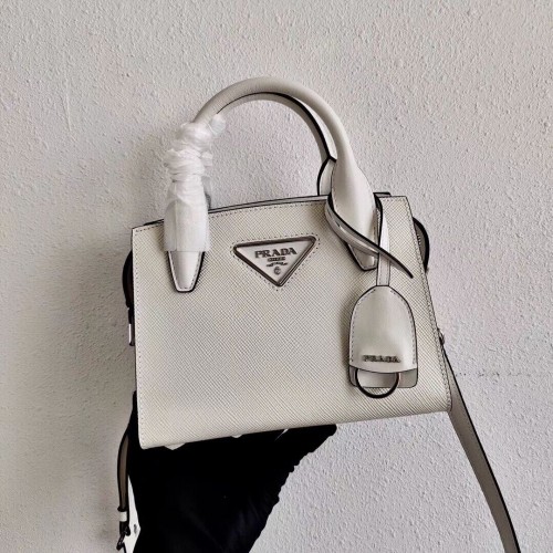 Prada Mini-Tasche aus Saffiano-Leder 2BA269 Weiß