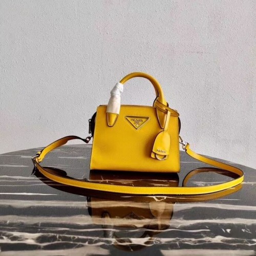 Prada Mini-Tasche aus Saffiano-Leder 2BA269 gelb