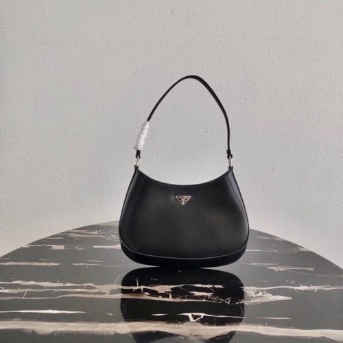 Prada Schultertasche aus Saffiano-Leder 2BC499 schwarz