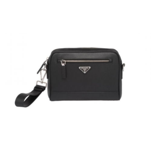 Prada Schultertasche aus Saffiano-Leder 2VH063 schwarz