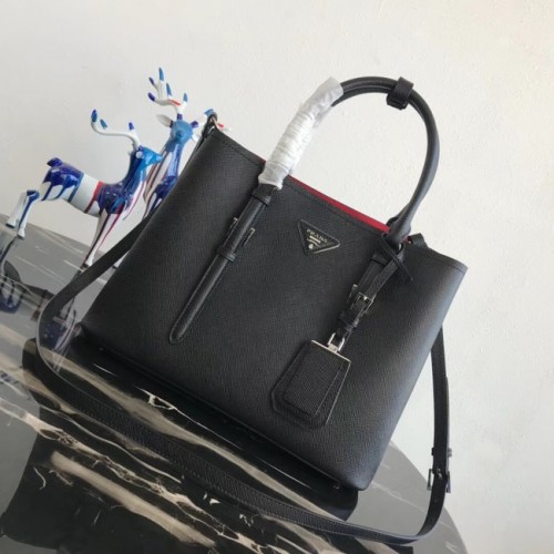 Prada Saffiano Original Leder Tragetasche BN2838 schwarz