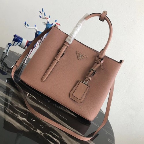 Prada Saffiano Original Leder Tragetasche BN2838 rosa
