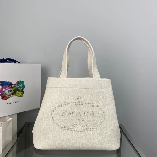 Prada Ledertasche 1AG833 weiß