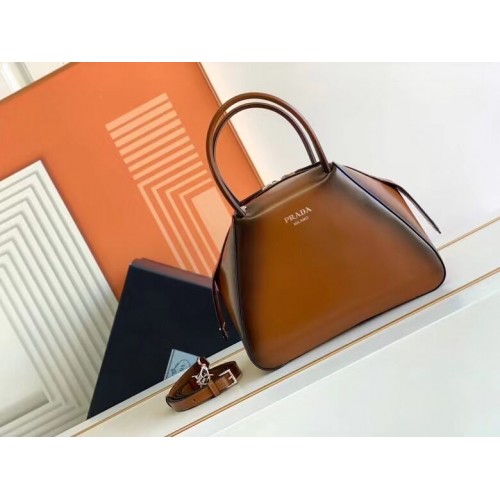 Prada Tragetasche aus Leder 1BD663A Karamell