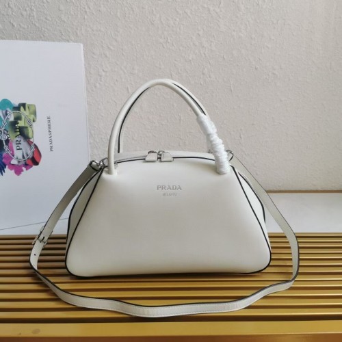 Prada Leder Supernova Handtasche 1BD665 weiß