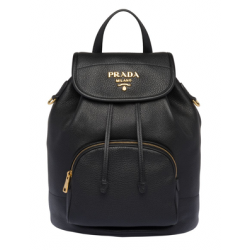 Prada original Lederrucksack 1BZ035 schwarz
