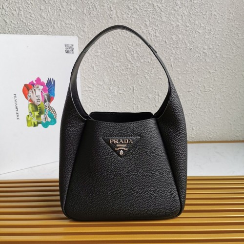 Prada Original Leder Tragetasche 1BC127 schwarz