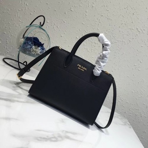 Prada saffiano lux tote original ledertasche bn4458 schwarz