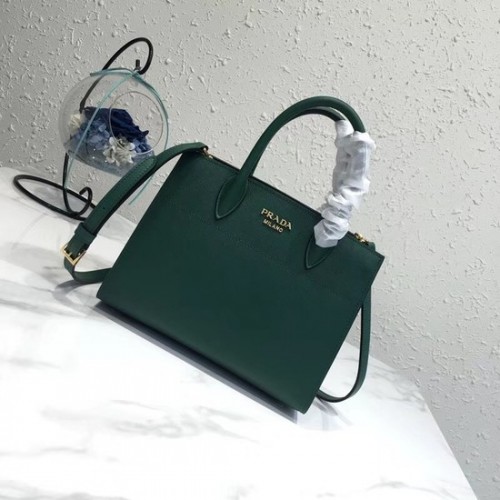 Prada saffiano lux tote original ledertasche bn4458 grün