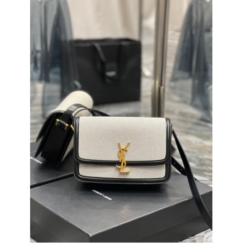 SAINT LAUREN SOLFERINO MEDIUM SATCHEL IN BOX SAINT LAURENT LEDER 634307 schwarz