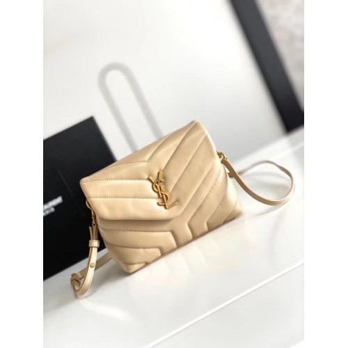 SAINT LAURENT LOULOU SMALL IN MATELASSE Y LEDER 467072 ELFENBEIN NATUR & BRONZE METALLBESCHLÄGE