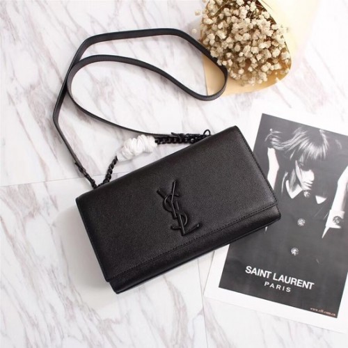 SAINT LAURENT Monogram Kate Umhängetasche aus Leder 26806 schwarz