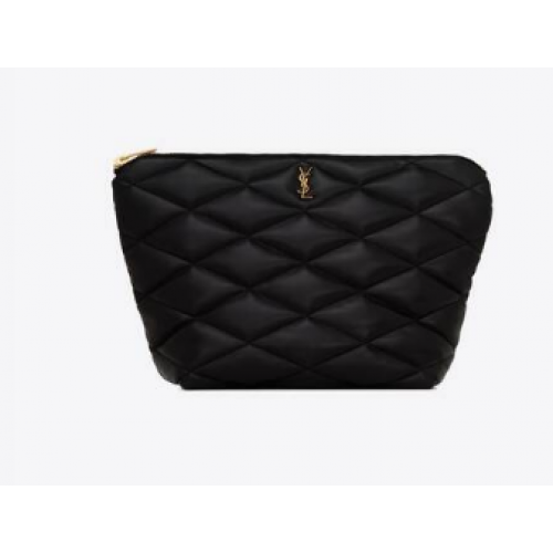SAINT LAURENT SADE TASCHE AUS GESTEPPTEM LAMMLEDER 6967791 schwarz