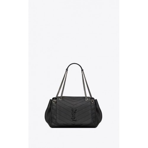 SAINT LAURENT Schultertasche aus Leder Y554256 schwarz