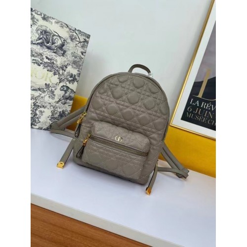 KLEINER DIOR RUCKSACK Cannage Lammleder M9222U Taupe