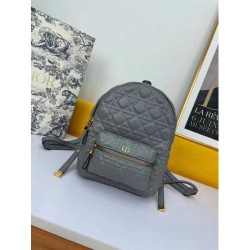 KLEINER DIOR RUCKSACK Cannage Lammleder M9222U grau