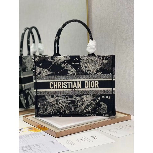 KLEINE DIOR BOOK TOTE Stickerei C1287-32 schwarz