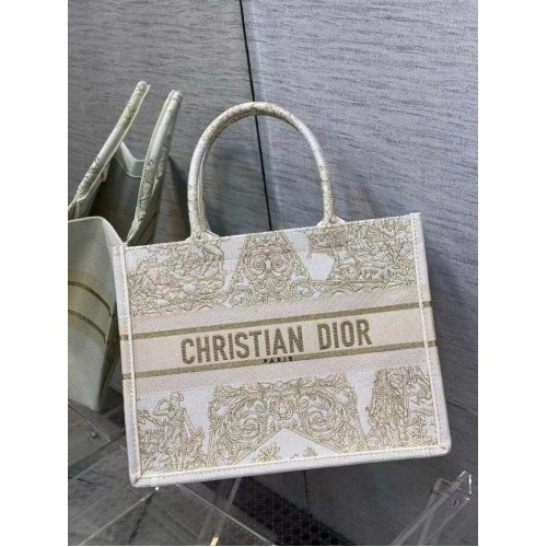KLEINE DIOR BOOK TOTE Stickerei C1287-7 creme