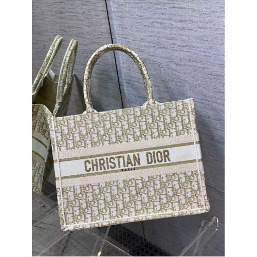 KLEINE DIOR BOOK TOTE Stickerei C1287-9 creme
