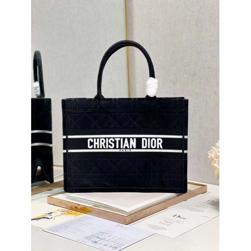 KLEINE DIOR BOOK TOTE Samt C1287-5 schwarz