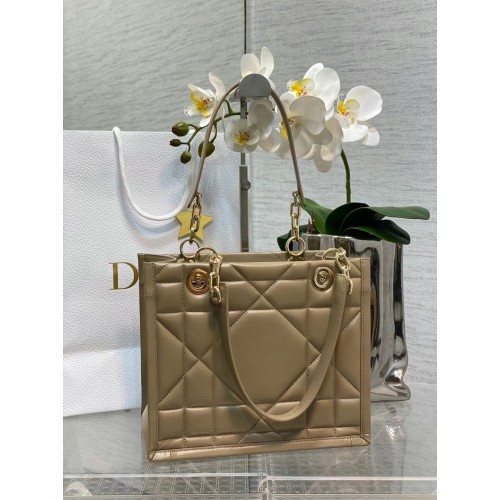 KLEINE ESSENTIAL-TASCHE VON DIOR Haselnuss Archicannage Kalbsleder M87211 SCHWARZ