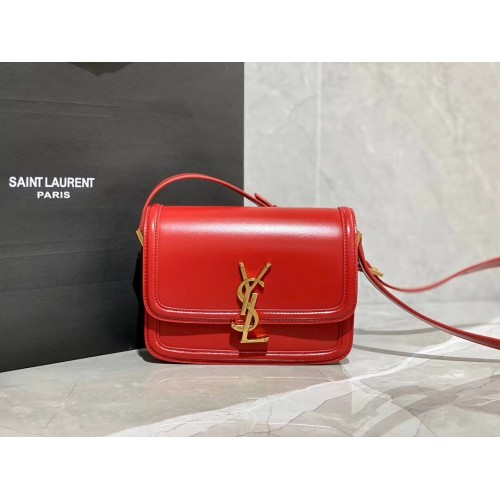 SOLFERINO KLEINE SATCHEL IN BOX SAINT LAURENT LEDER 63430 rot