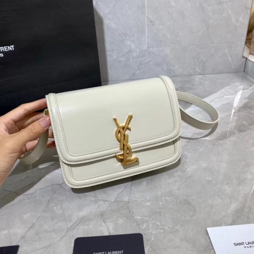 SOLFERINO KLEINE SATCHEL IN BOX SAINT LAURENT LEDER 63430 weiß
