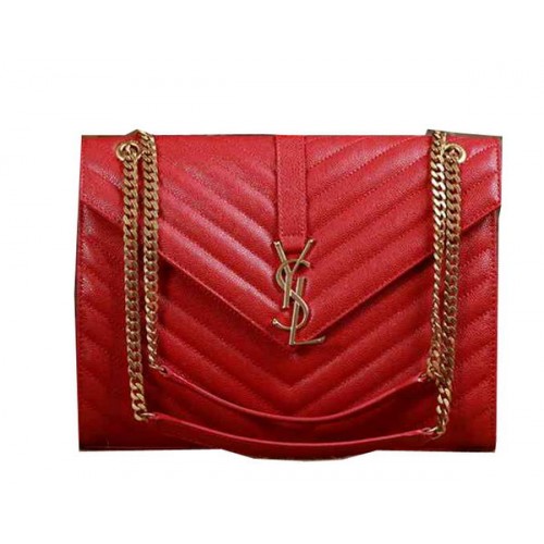 Saint Laurent Classic Monogramme Cannage Pattern Flap Bag Y5480 Rot