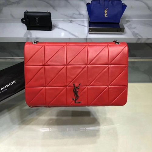 Saint Laurent Jamie Monogram Giant Full-Flap Chain Shoulder Bag NMS18 rot
