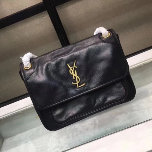 Saint Laurent Niki Medium Monogramm Schultertasche 2830 schwarz