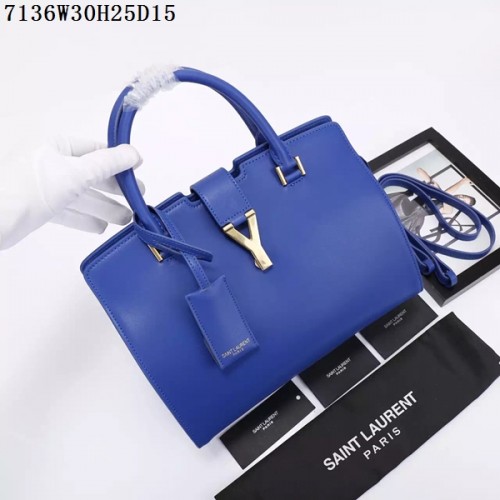 Saint Laurent Small Classic Monogramme Leather Flap Bag Y7136 blau