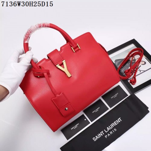 Saint Laurent Small Classic Monogramme Leather Flap Bag Y7136 rot