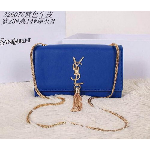 Saint Laurent Mini Monogram Umhängetasche 326076 Blau