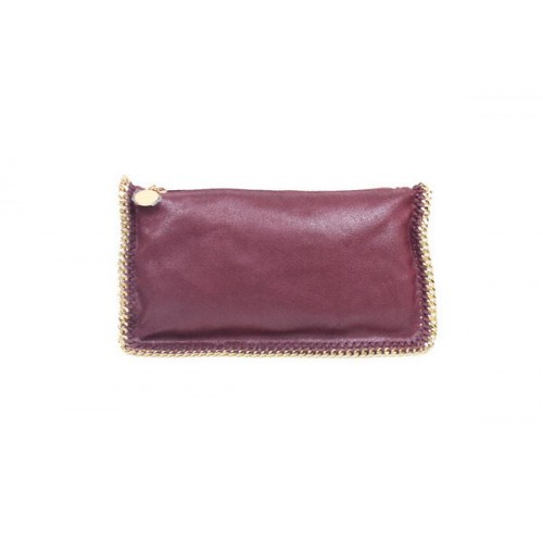 Stella McCartney 865 Burgund Falabella PVC Fold Over Clutch