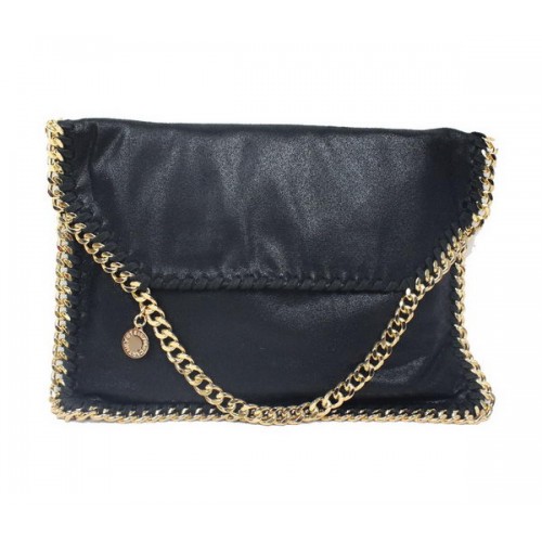 Stella McCartney Falabella schwarze PVC Umhängetasche 876 Gold