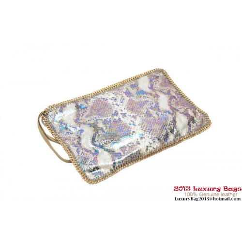 Stella McCartney Falabella Fold Over Clutch 832 Aprikose Schlange