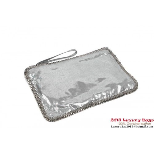Stella McCartney Falabella Fold Over Clutch 832 Silber
