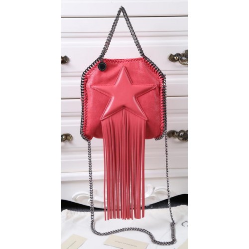 Stella McCartney Falabella Fringed Star Mini Tragetasche SM8855 Hellrot