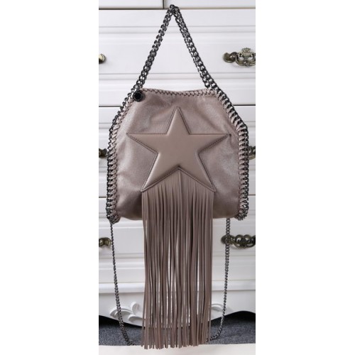 Stella McCartney Falabella Fransen Stern Mini Tragetasche SM8865 Khaki