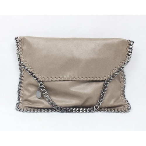 Stella McCartney Falabella Khaki PVC Umhängetasche 876 Silber