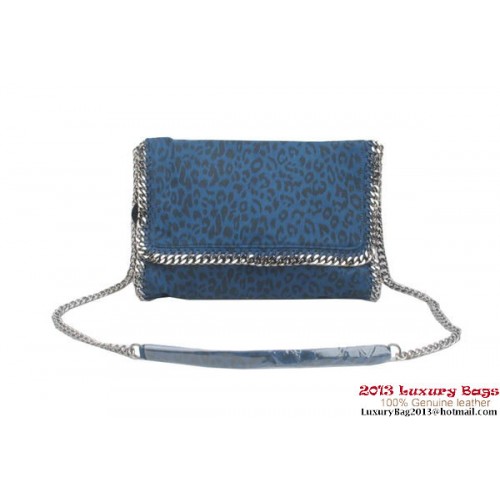 Stella McCartney Falabella Leopard PVC Umhängetasche 822 Blau
