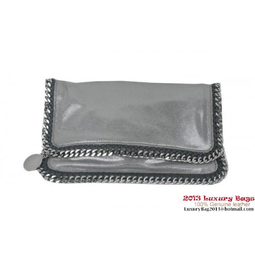 Stella McCartney Falabella PVC Fold Over Clutch 812S Silber