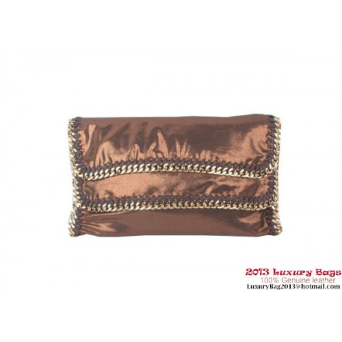 Stella McCartney Falabella PVC Fold Over Clutch 812L Bronze