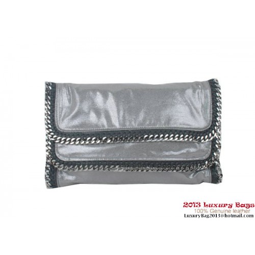 Stella McCartney Falabella PVC Fold Over Clutch 812L Silber