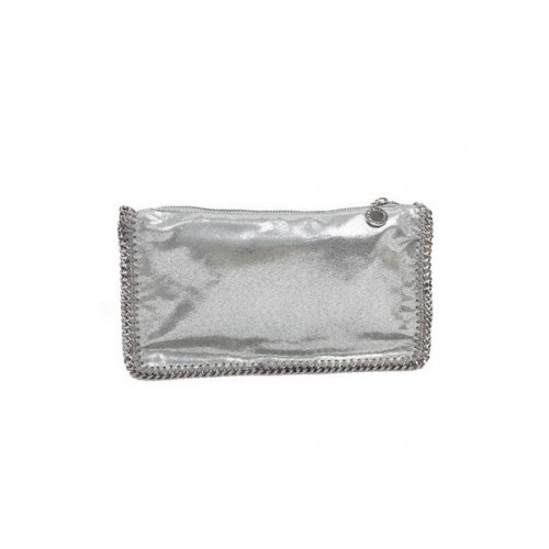 Stella McCartney Falabella PVC Fold Over Clutch 865 Silber