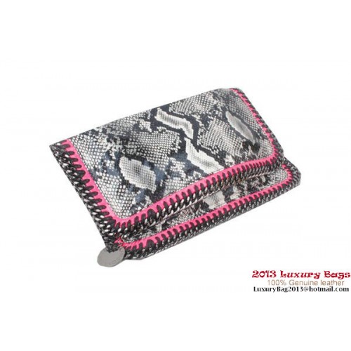Stella McCartney Falabella Snake Fold Over Clutch 812S Grau