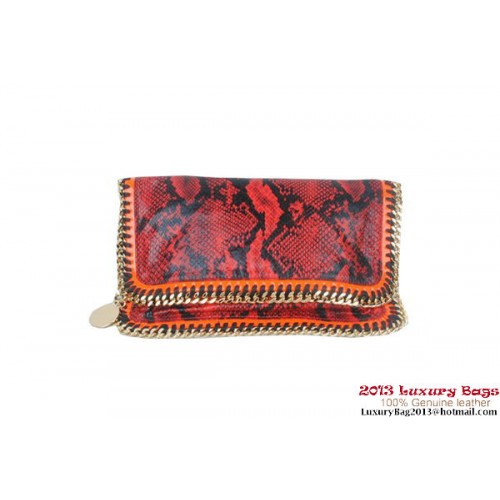 Stella McCartney Falabella Snake Fold Over Clutch 812S Rot