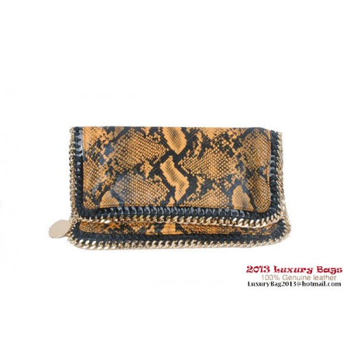 Stella McCartney Falabella Snake Fold Over Clutch 812S Gelb