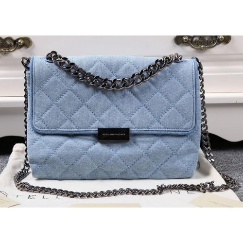 Stella McCartney QUilted Denim Umhängetaschen SMC016 Blau