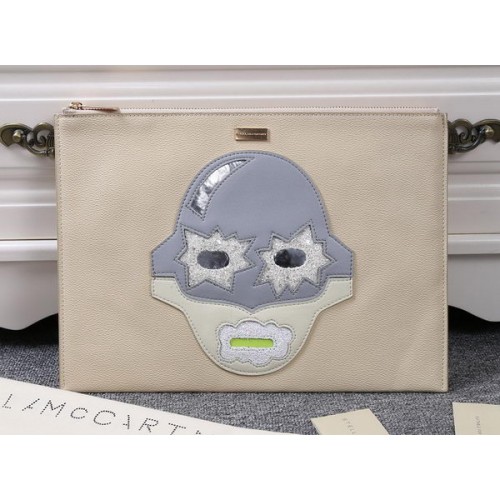 Stella McCartney SUPERHERO Medium CLUTCH MIT REISSVERSCHLUSS SM891 Apricot